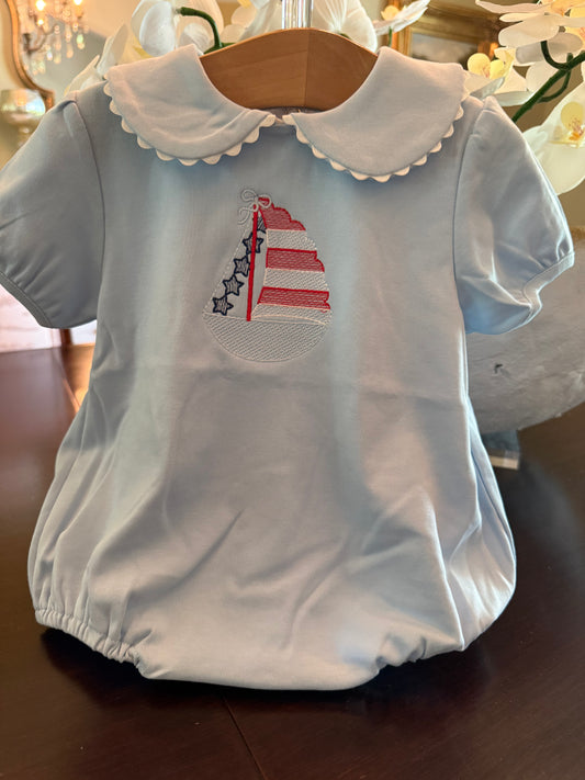 girls short sleeve scalloped collared bubble