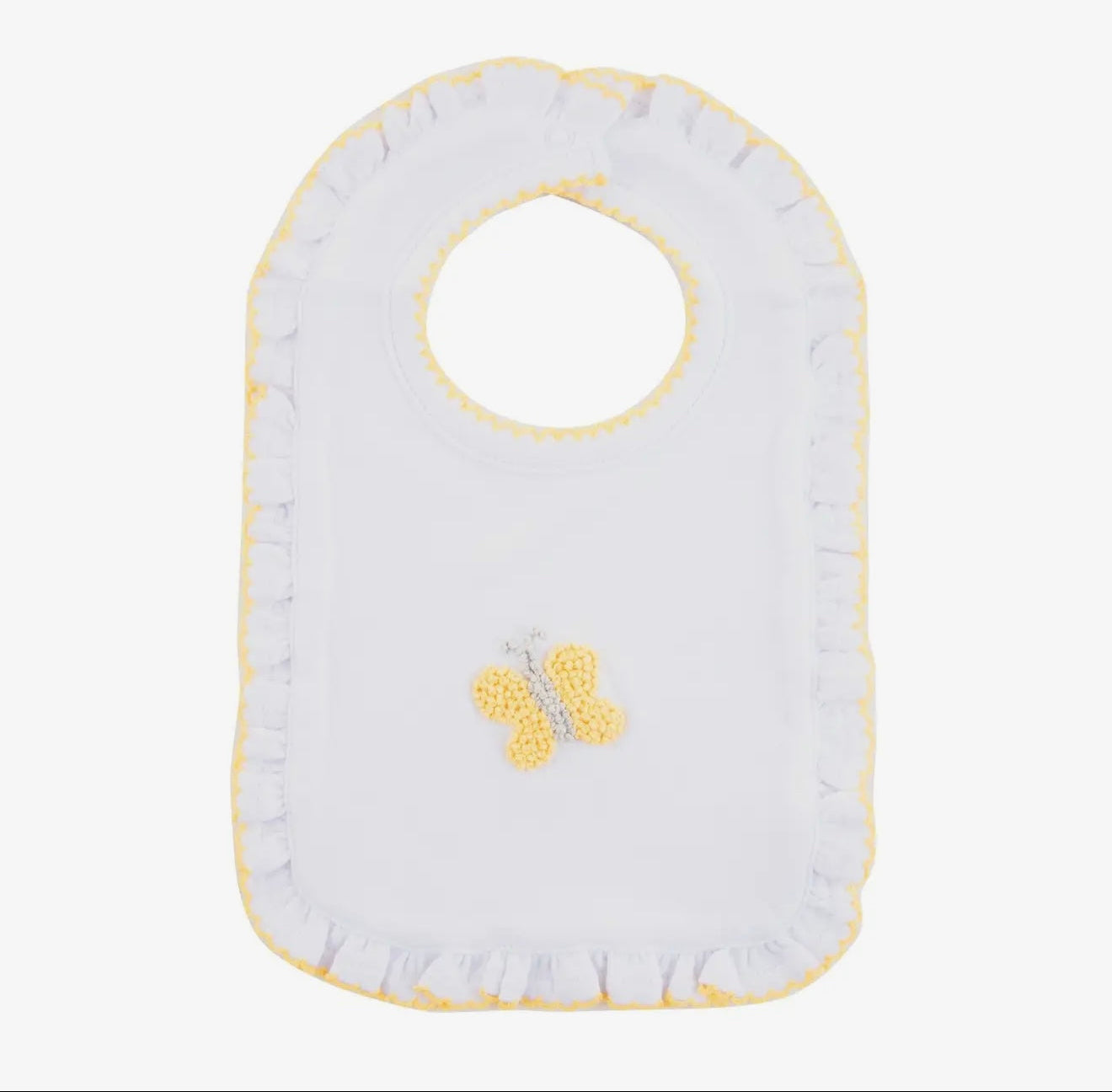 yellow butterfly bib