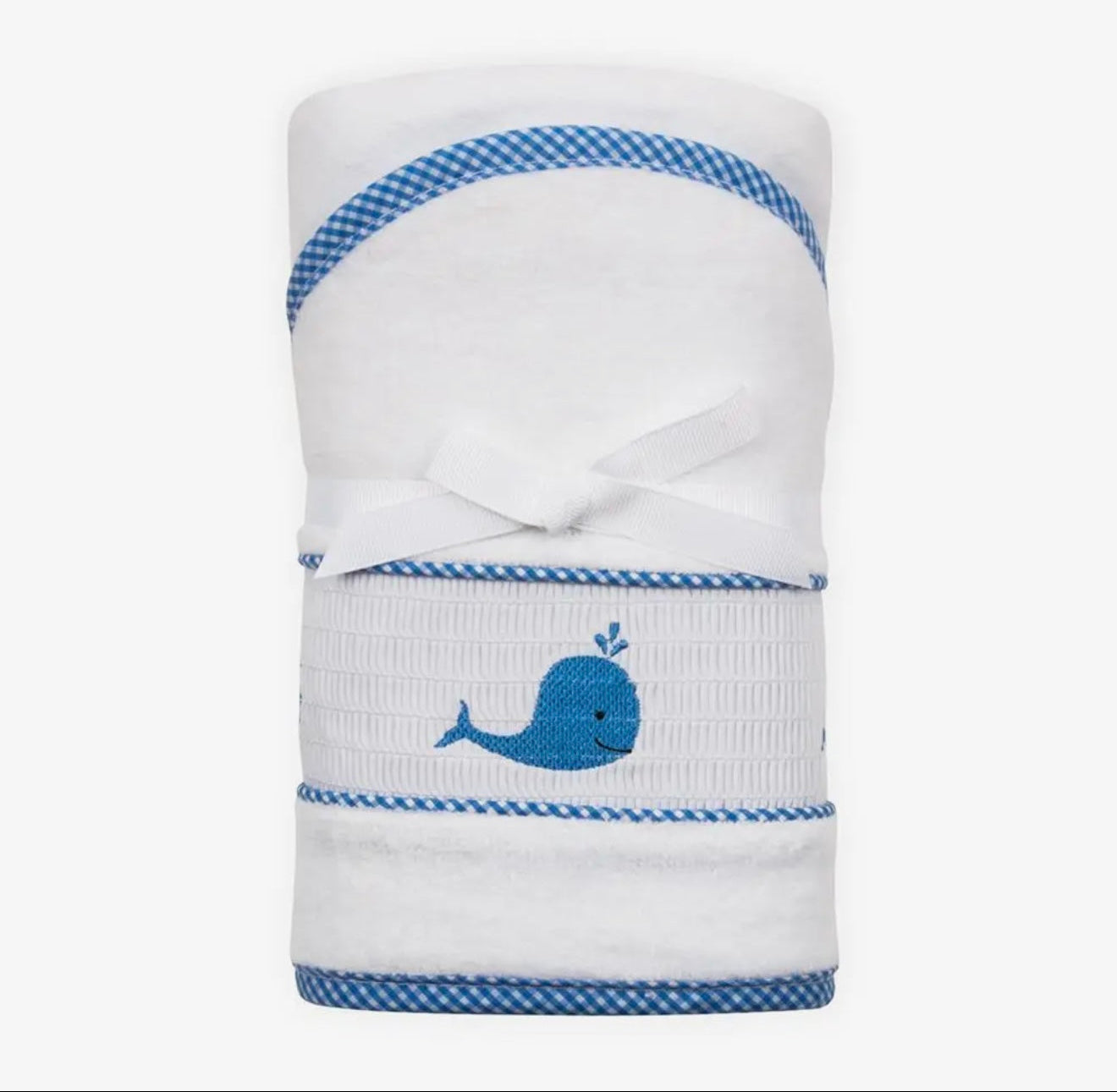 smocked hooded bath towel