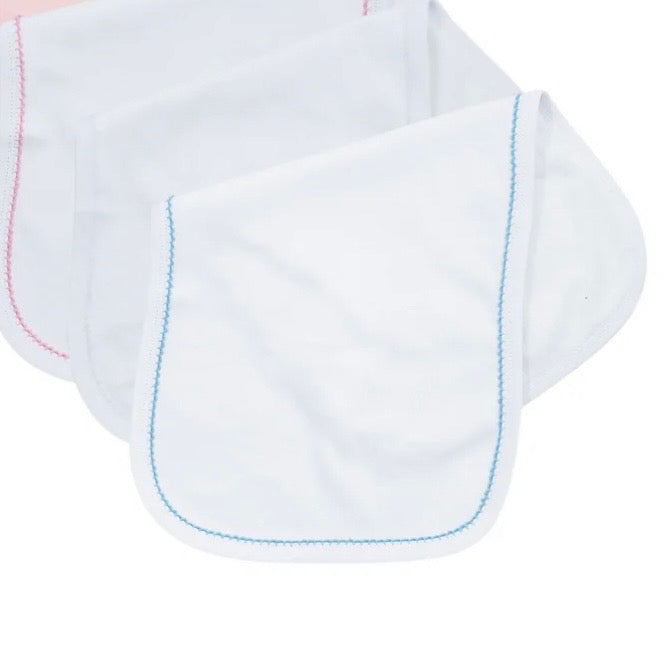picot trim burp cloth