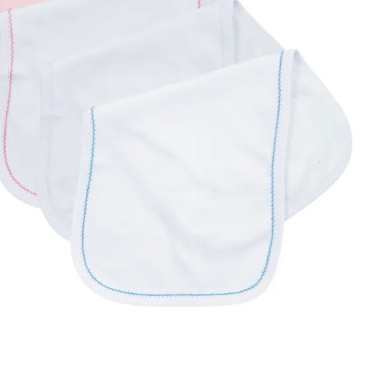 picot trim burp cloth