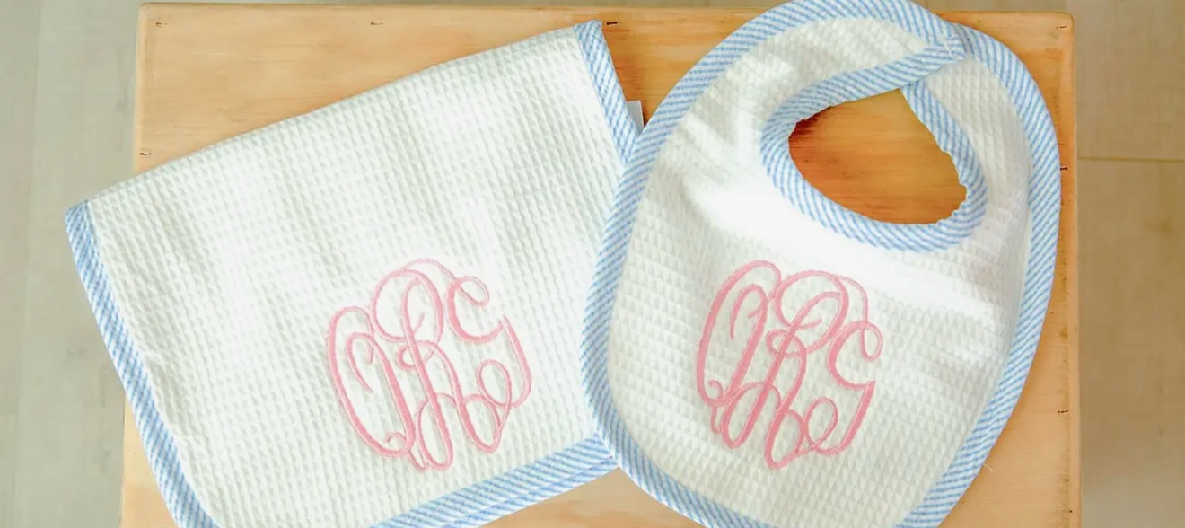 bib and burp cloth set